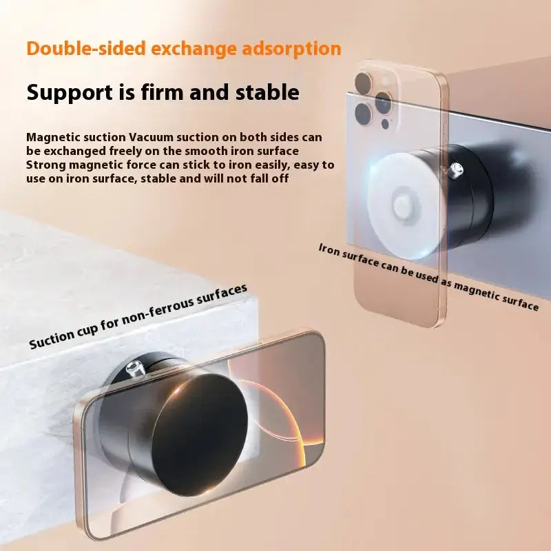 Multifunctional Vacuum Suction Cup Foldable Retractable Double-sided Magnetic Phone Holder KIMDRE