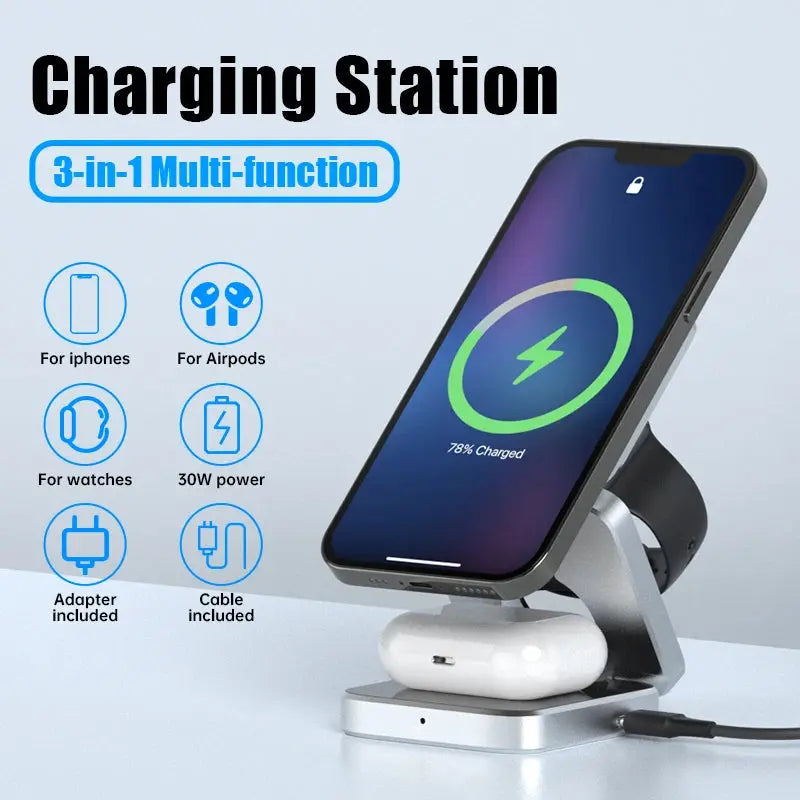 3 in 1 Wireless Charging Station - KIMDRE