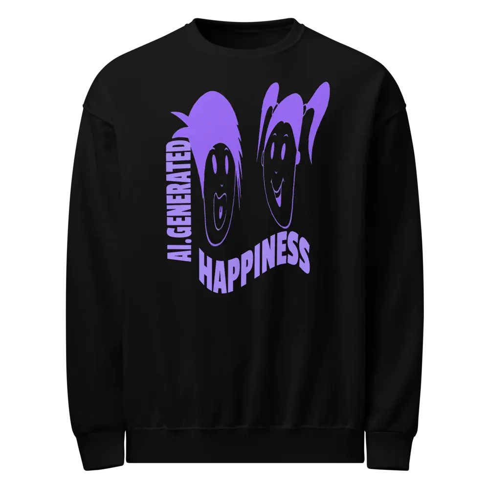 AI‑Generated Happiness Crew Neck 🦾💜👩‍🎤 KIMDRE