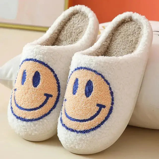 Cute Smile Pattern Fluffy Slippers KIMDRE