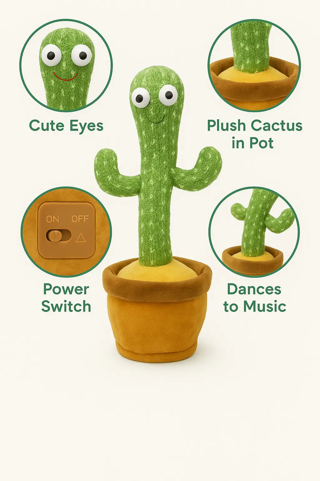 Dancing Cactus Plant - Top-Rated Customer Favorite for Home Decor KIMDRE