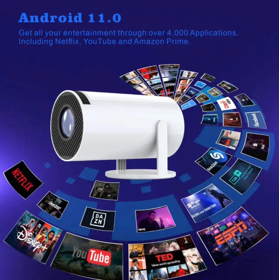 H713 Ultra HD 4K Projector - Intelligent Home & Office Solution KIMDRE