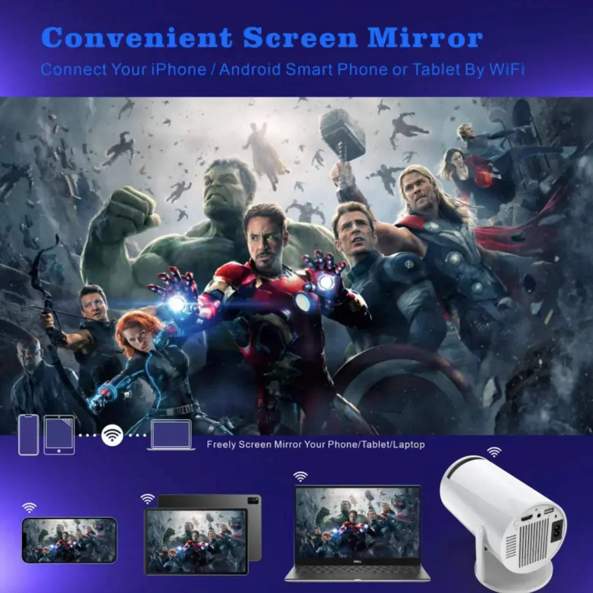 H713 Ultra HD 4K Projector - Intelligent Home & Office Solution KIMDRE