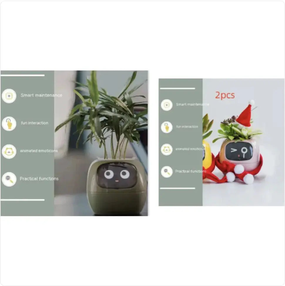 Smart Planter with AI: 49 Expressions, 7 Sensors for Easy Plant Care - KIMDRE