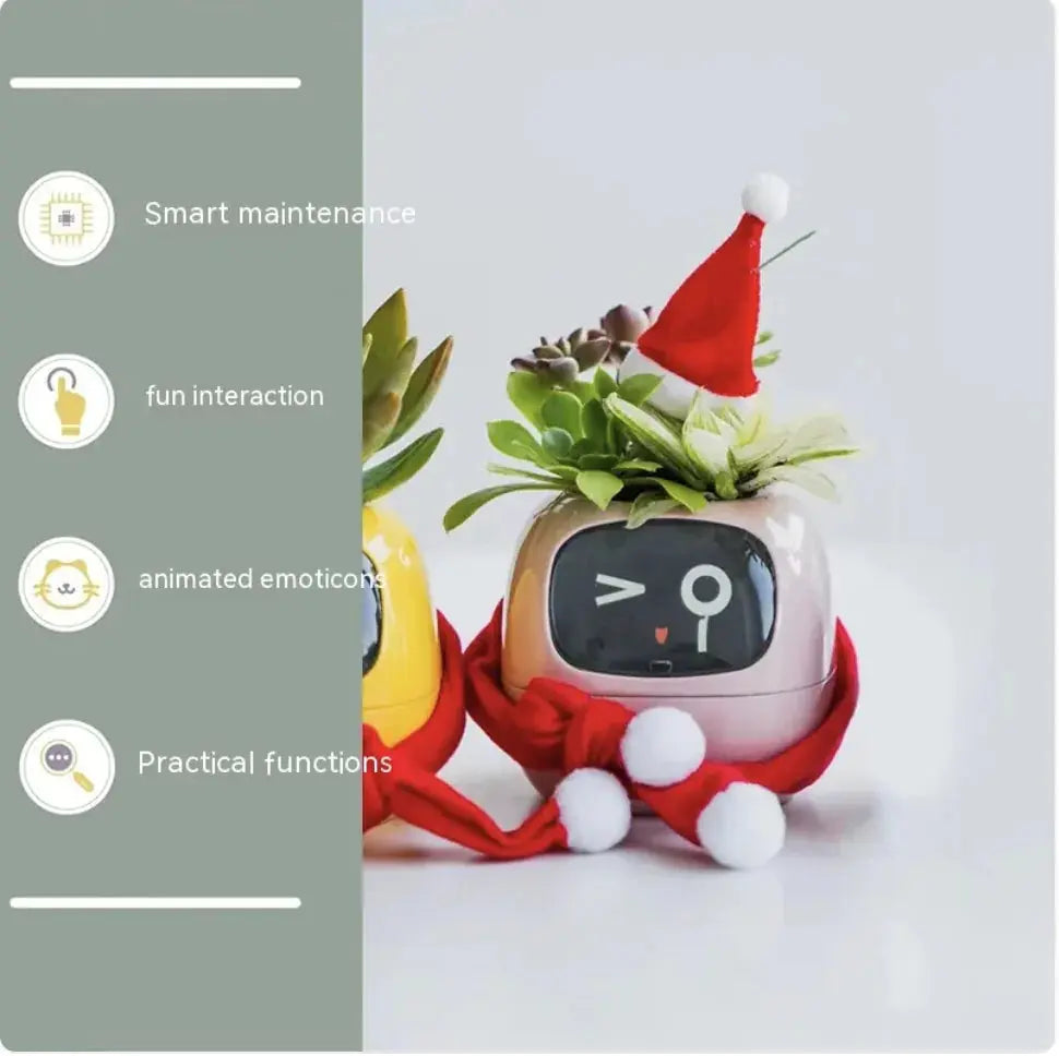 Smart Planter with AI: 49 Expressions, 7 Sensors for Easy Plant Care - KIMDRE
