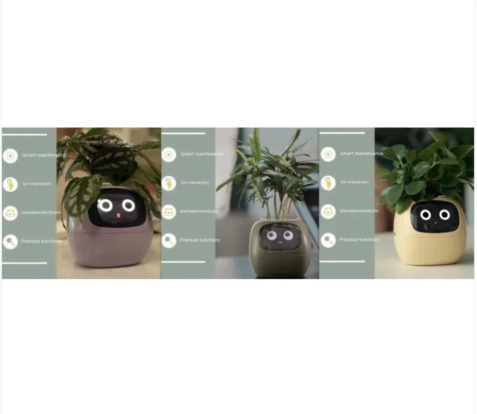 Smart Planter with AI: 49 Expressions, 7 Sensors for Easy Plant Care - KIMDRE