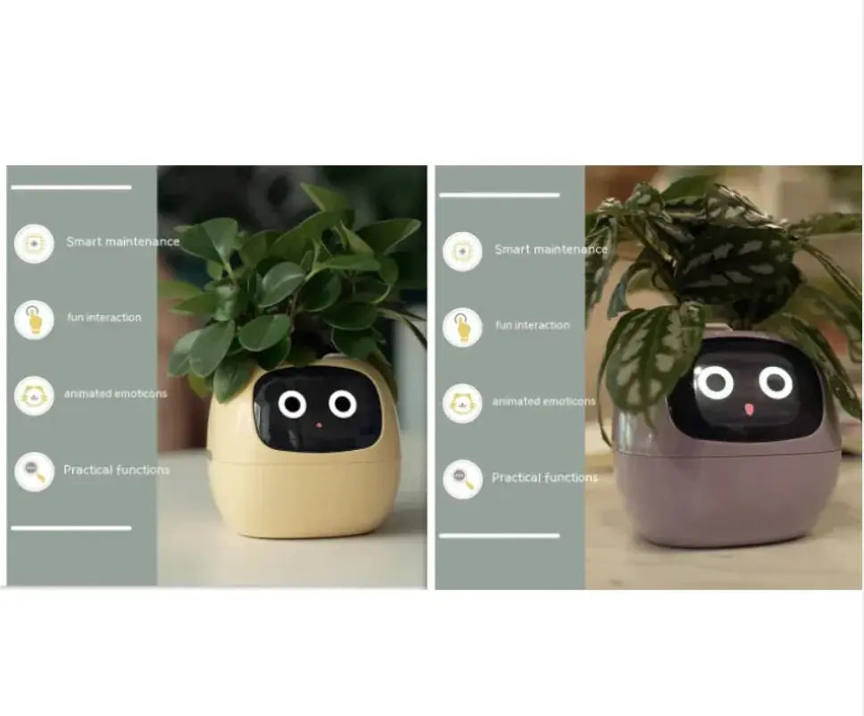 Smart Planter with AI: 49 Expressions, 7 Sensors for Easy Plant Care - KIMDRE