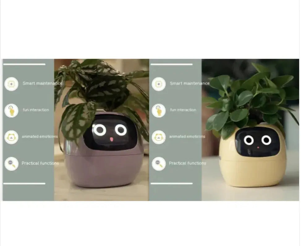 Smart Planter with AI: 49 Expressions, 7 Sensors for Easy Plant Care - KIMDRE