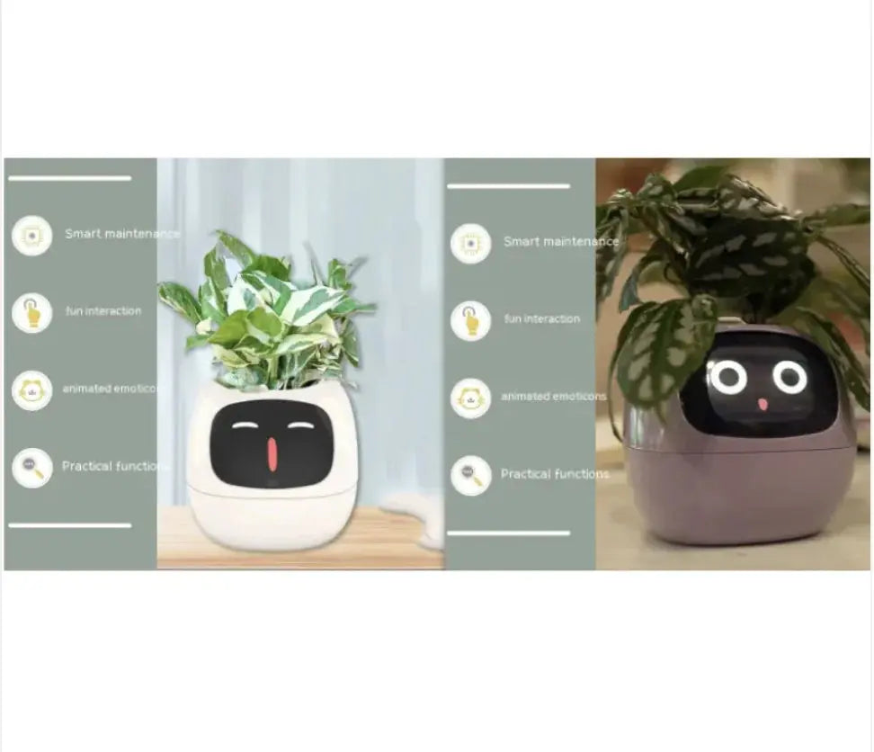 Smart Planter with AI: 49 Expressions, 7 Sensors for Easy Plant Care - KIMDRE