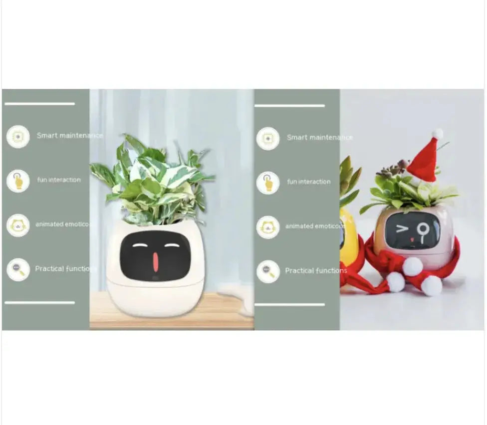 Smart Planter with AI: 49 Expressions, 7 Sensors for Easy Plant Care - KIMDRE