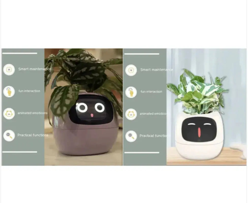 Smart Planter with AI: 49 Expressions, 7 Sensors for Easy Plant Care - KIMDRE