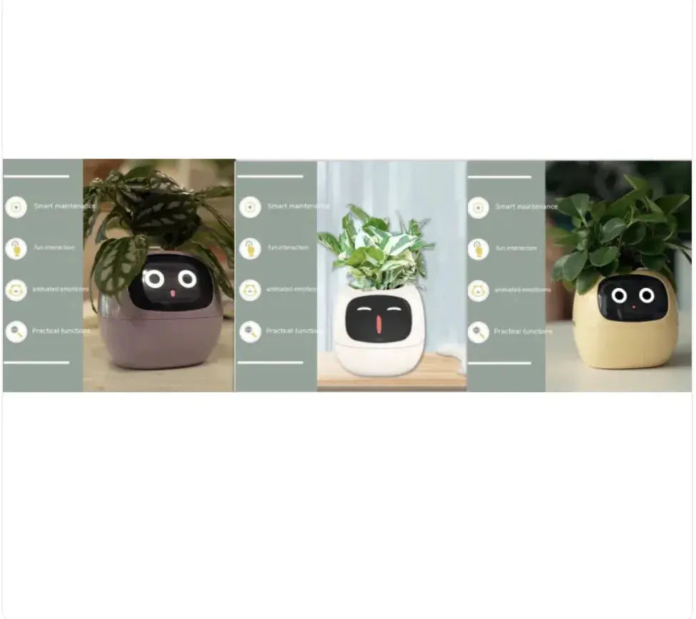 Smart Planter with AI: 49 Expressions, 7 Sensors for Easy Plant Care - KIMDRE