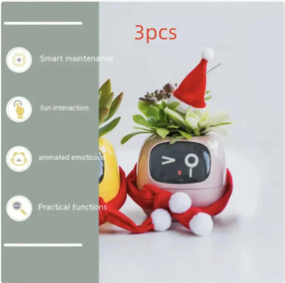 Smart Planter with AI: 49 Expressions, 7 Sensors for Easy Plant Care - KIMDRE