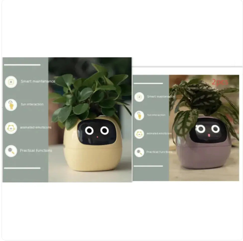 Smart Planter with AI: 49 Expressions, 7 Sensors for Easy Plant Care - KIMDRE