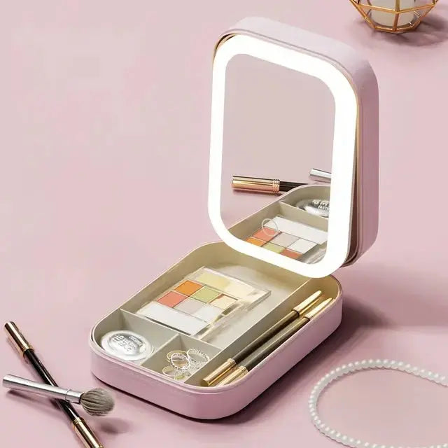 LED Mirror Makeup Storage Box - KIMDRE