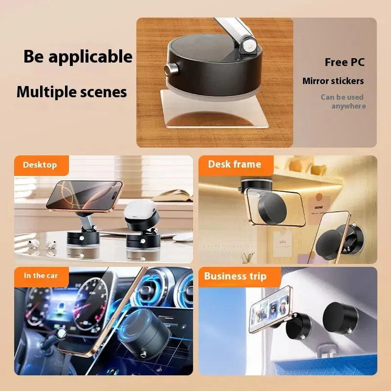 Multifunctional Vacuum Suction Cup Foldable Retractable Double-sided Magnetic Phone Holder KIMDRE