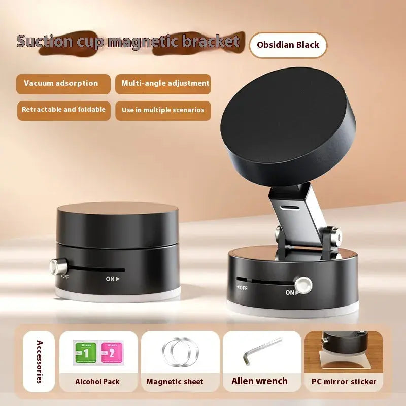 Multifunctional Vacuum Suction Cup Foldable Retractable Double-sided Magnetic Phone Holder KIMDRE