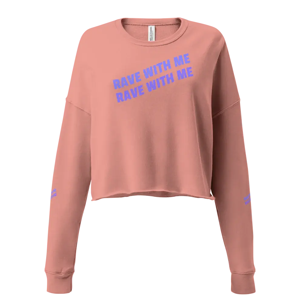 ✨ Rave With Me Crop Sweatshirt 💋🖤🎛️ Berlin Mood