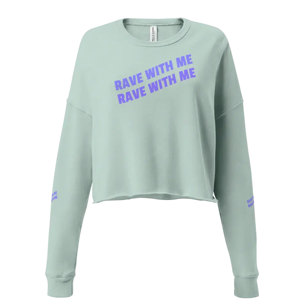 ✨ Rave With Me Crop Sweatshirt 💋🖤🎛️ Berlin Mood