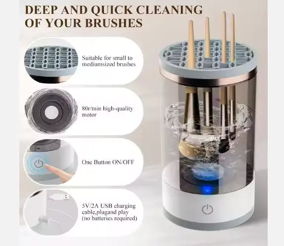 SonicBrush Makeup Cleaner - Top-Rated, User-Friendly Solution for Effortless Makeup Hygiene KIMDRE