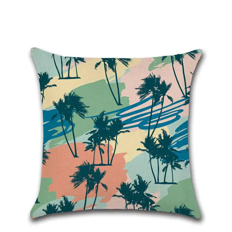 🌴 Tropical Plant Abstract Pillowcase – A Splash of Nature for Your Home KIMDRE